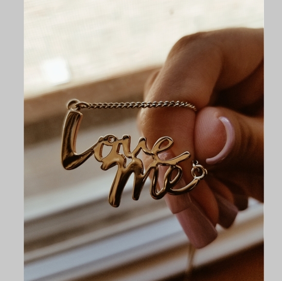 Victoria's Secret "Love Me" Gold Necklace - Picture 2 of 7